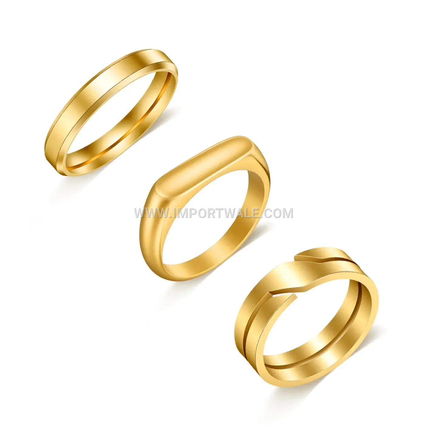 Classic 4mm Plain Cast Stainless Steel Band Ring