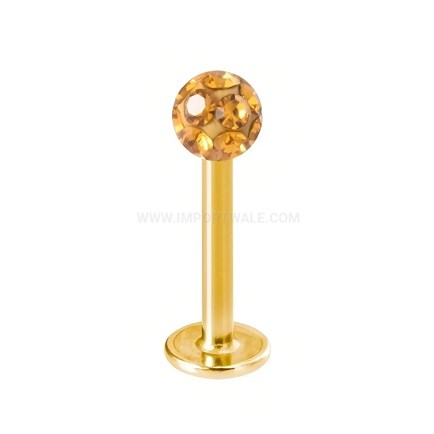 Elegant Multicolor Pavé Crystal Sphere Stainless Steel Piercing Studs