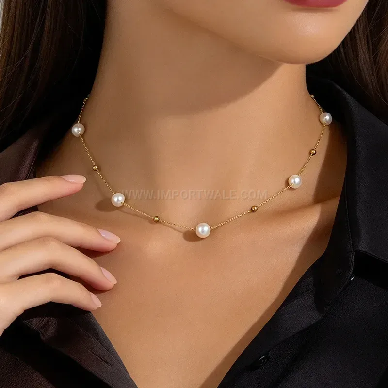 Elegant Minimalist Stainless Steel Shell Letter Heart Pendant Necklace