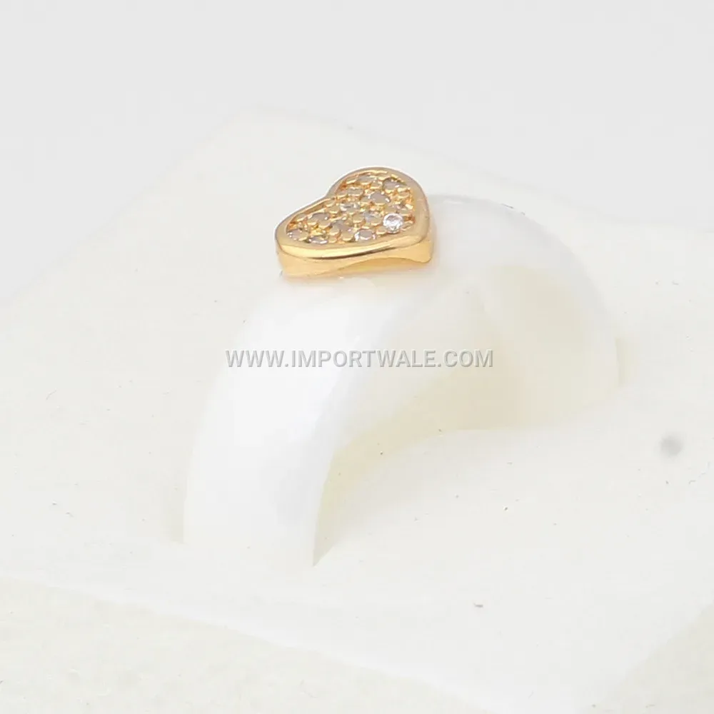 Minimalist Heart Zircon Micro-Pave Ceramic Titanium Couple Ring
