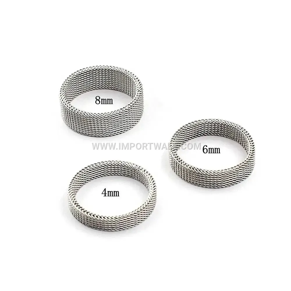 Woven Stainless Steel Mesh Band Ring