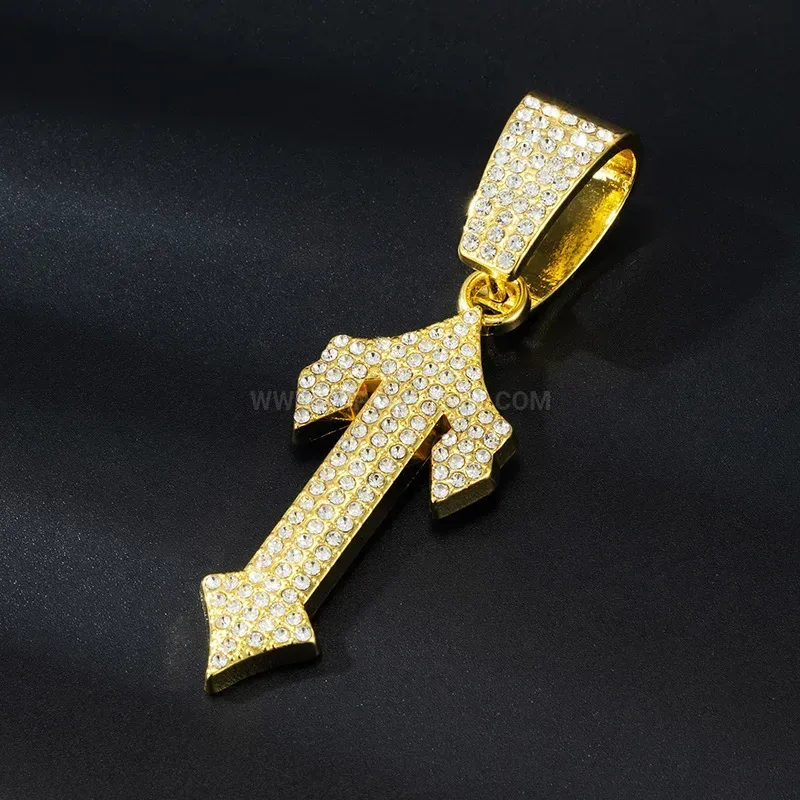Designer Full Rhinestone Arrow Alloy Pendant Clasp
