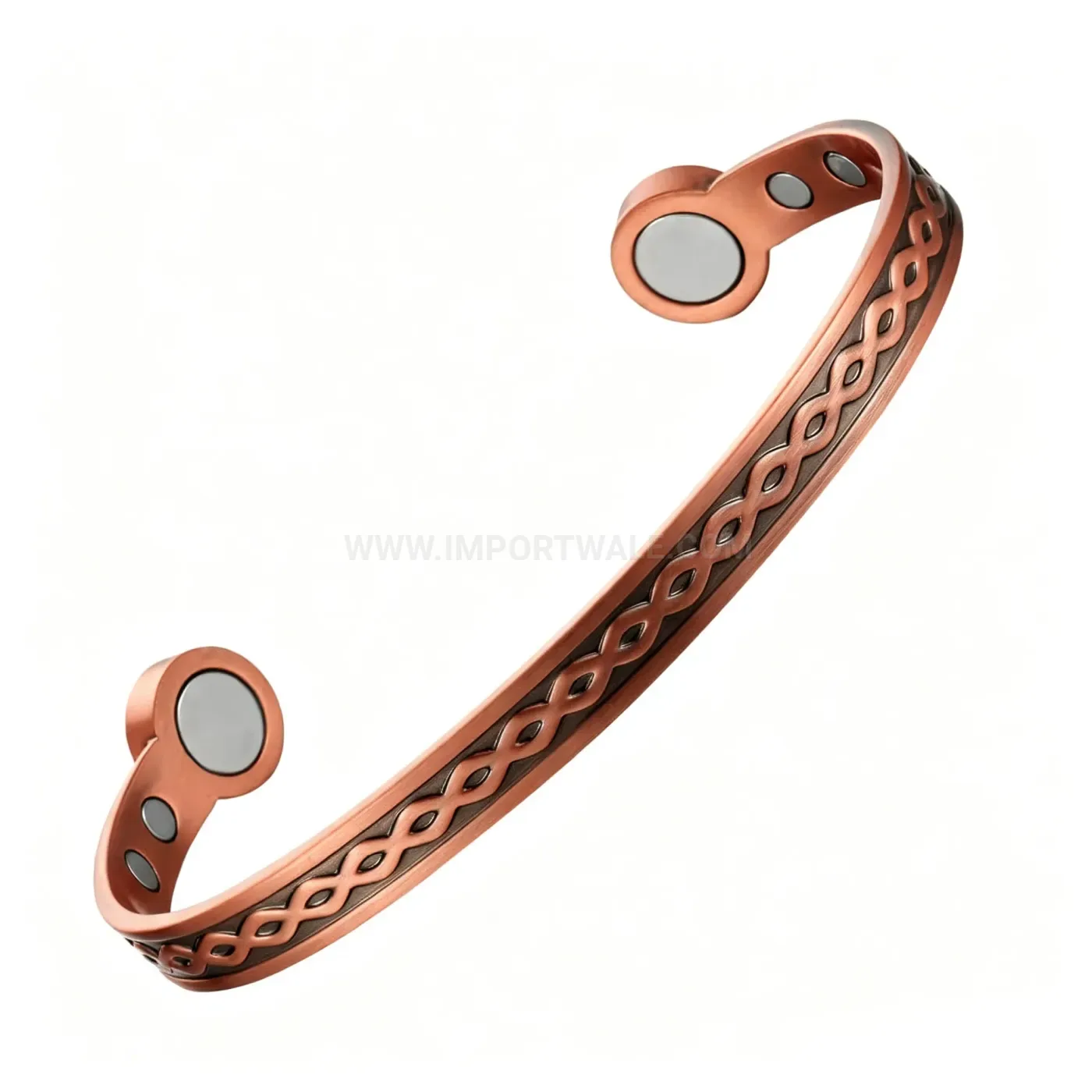 Vintage Fish Pattern Adjustable Magnetic Alloy Bio Bracelet