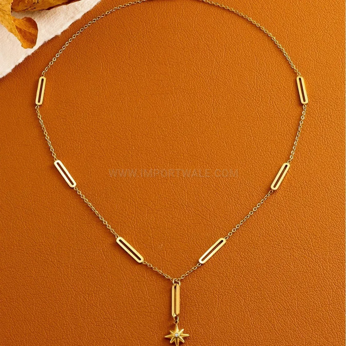 Classic Hexagram Pendant Titanium Steel Collar Necklace