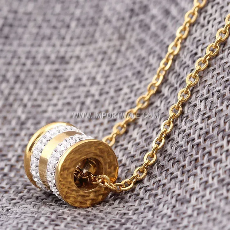 Double Row Rhinestone Teardrop Titanium Steel Collar Necklace