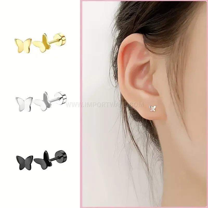 Classic Geometric Stainless Steel Modern Minimalist Body Piercing Studs