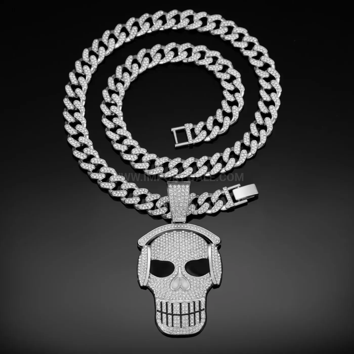Iced Out Alloy Skull Hip Hop Pendant