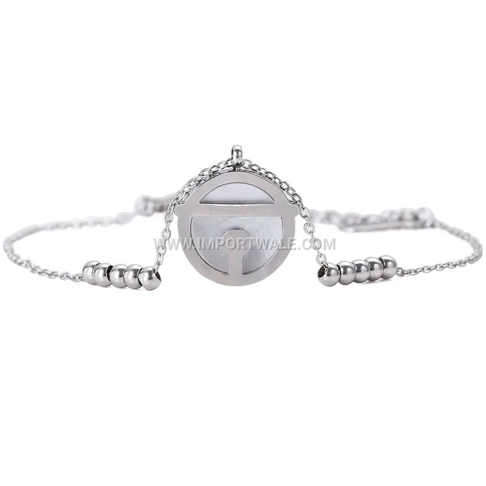 Heart Shell Stainless Steel Rose Gold Plated Bangle