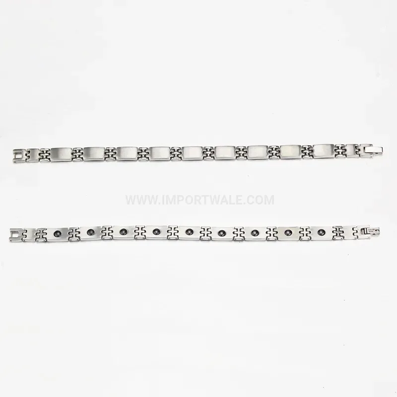 Premium Sleek Geometric Titanium Steel Bio Magnetic Bracelet