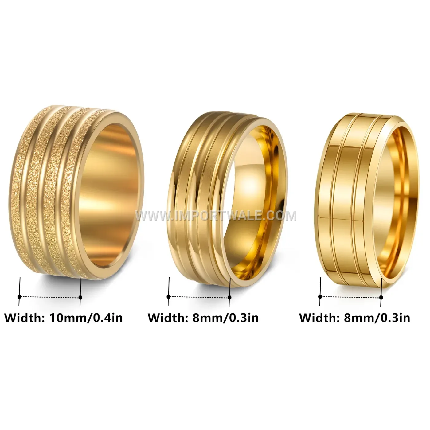 Minimalist Matte Stainless Steel Band Ring for Men