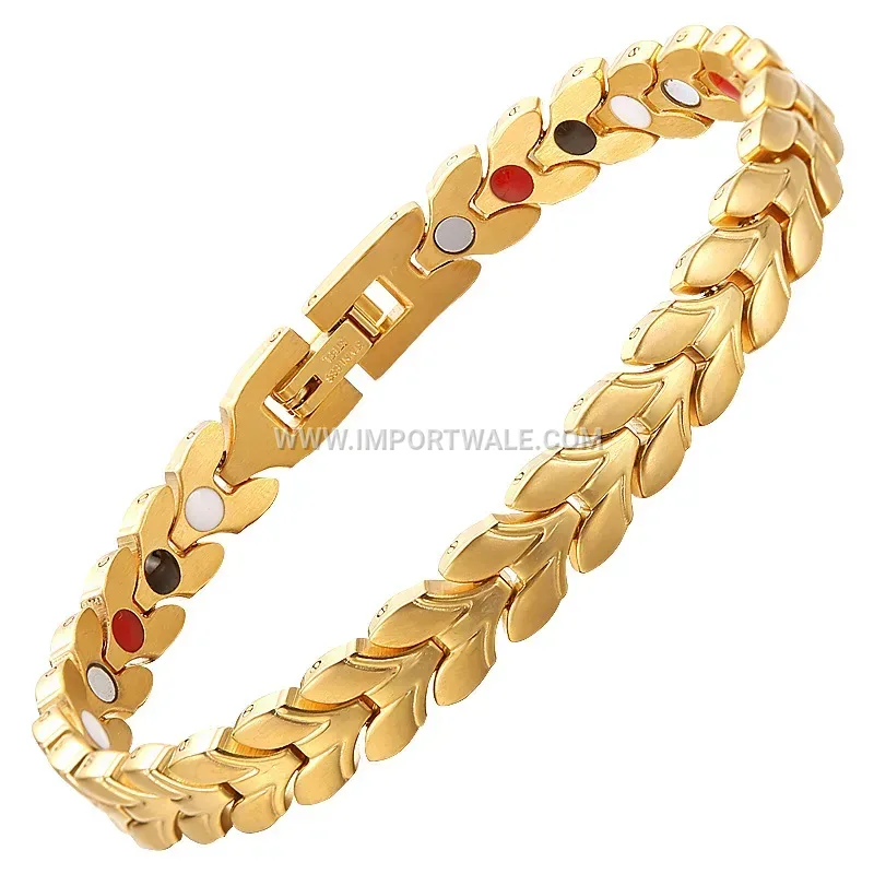 Wheat Ear Titanium Steel Magnetic Energy Bracelet