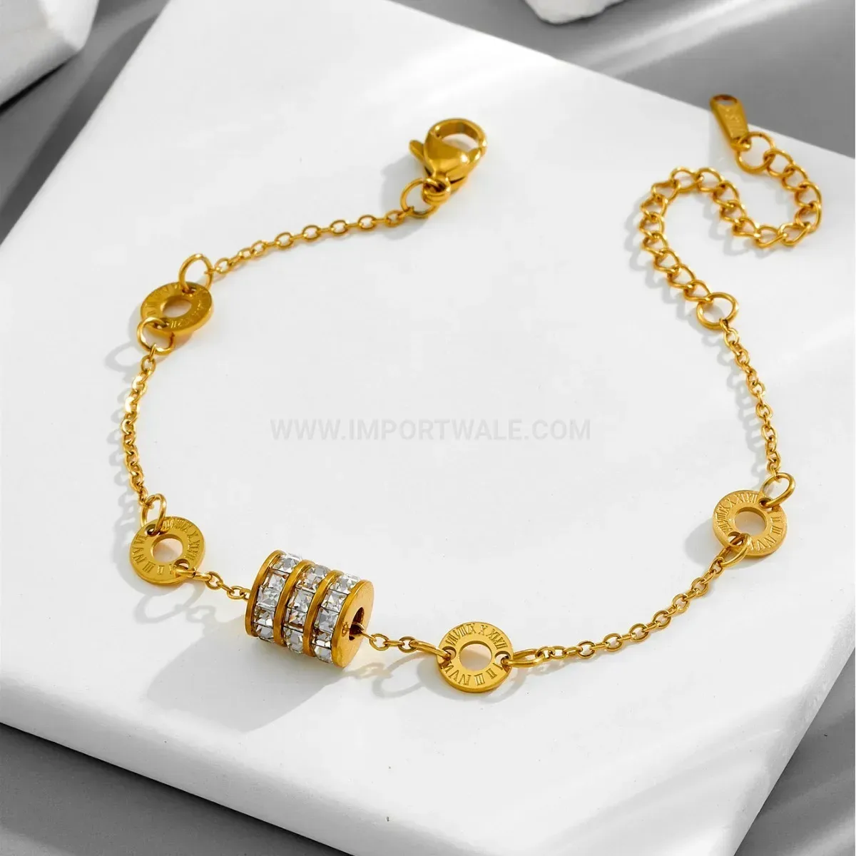 Fashion Geometric Titanium Steel Waist Charm Link Bracelet
