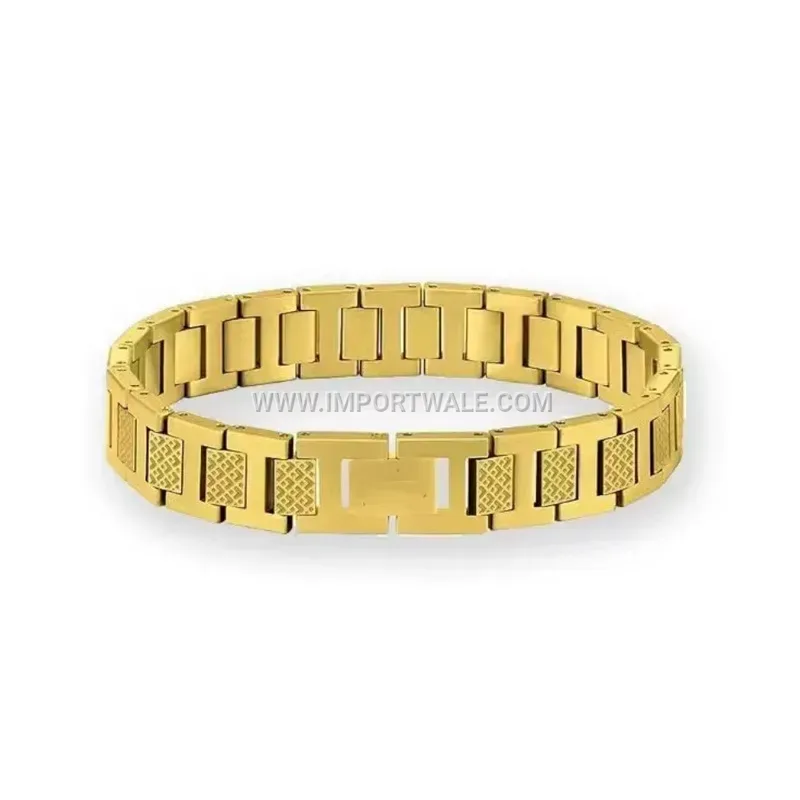 Adjustable All-Magnetic Titanium Steel Bracelet with Crocodile Motif