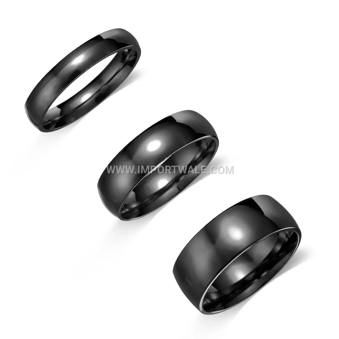 Polished Curved Stainless Steel Band Ring