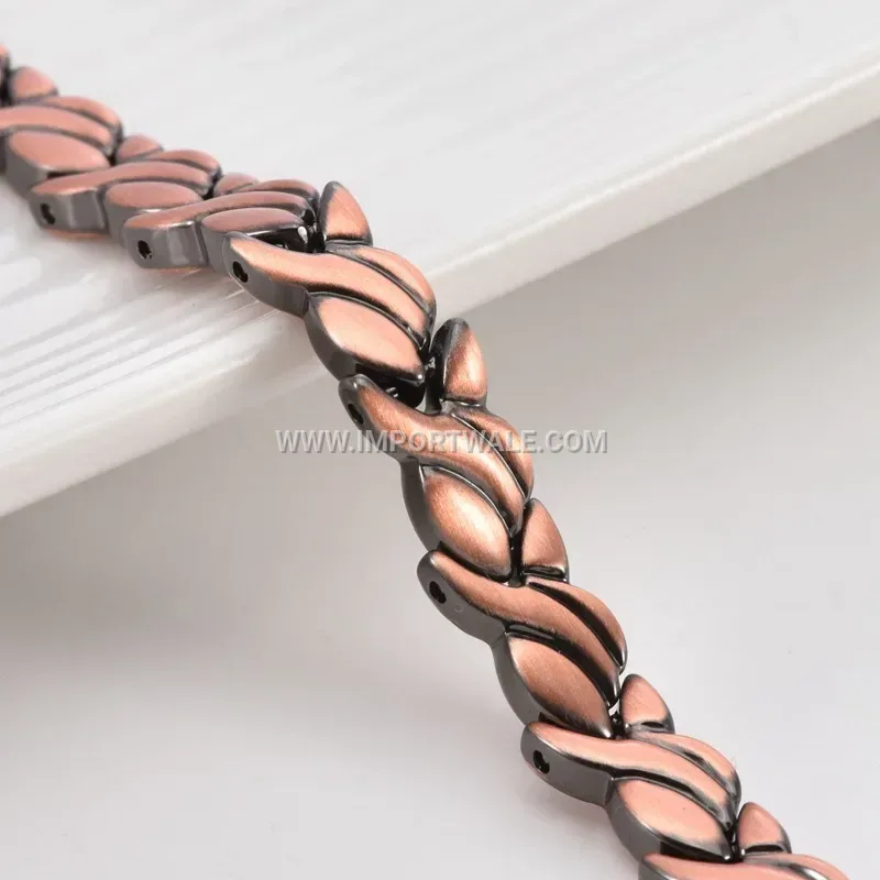 Vintage Style Copper Swallow Patchwork Magnetic Chain Bracelet