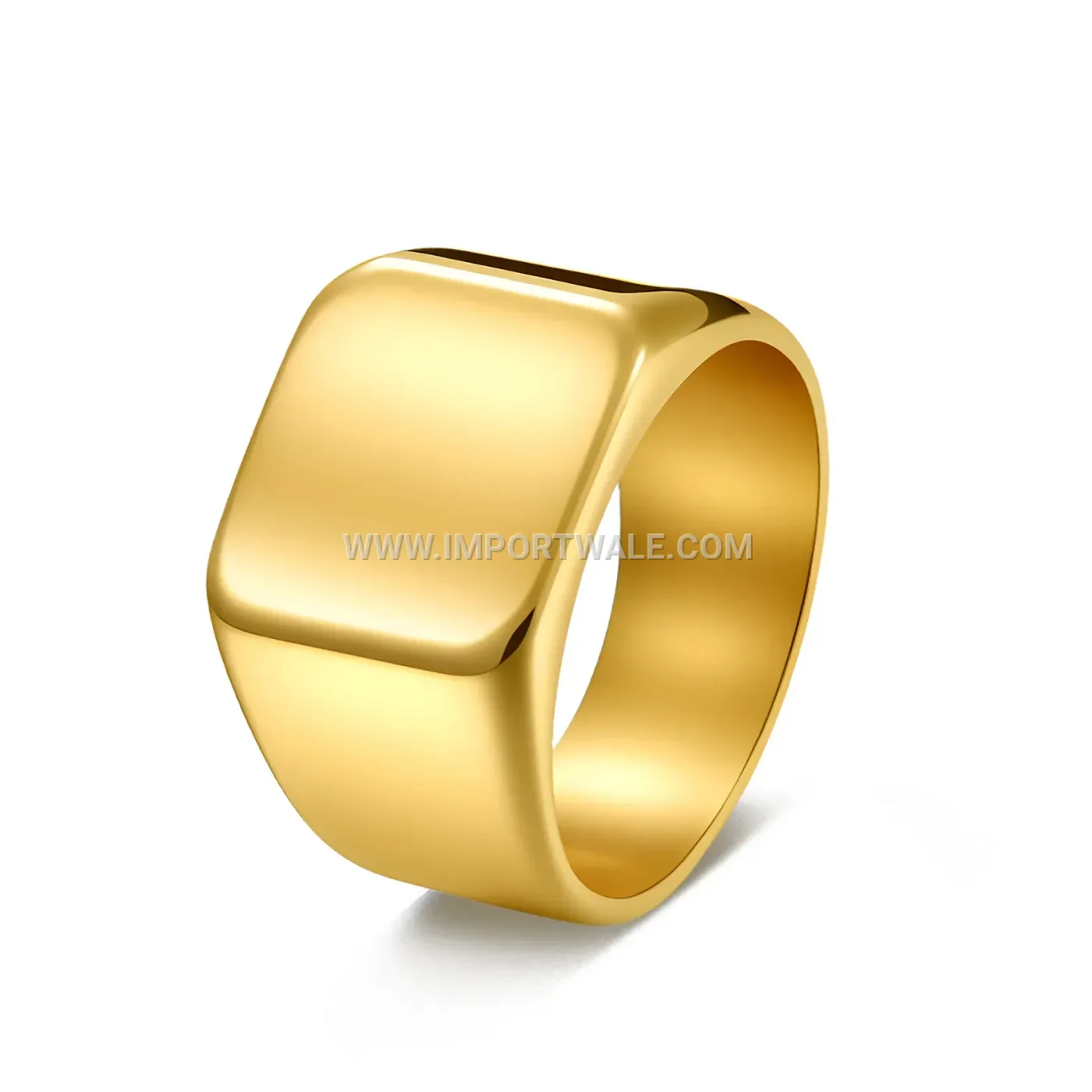 Stainless Steel Stackable Signet Ring Set