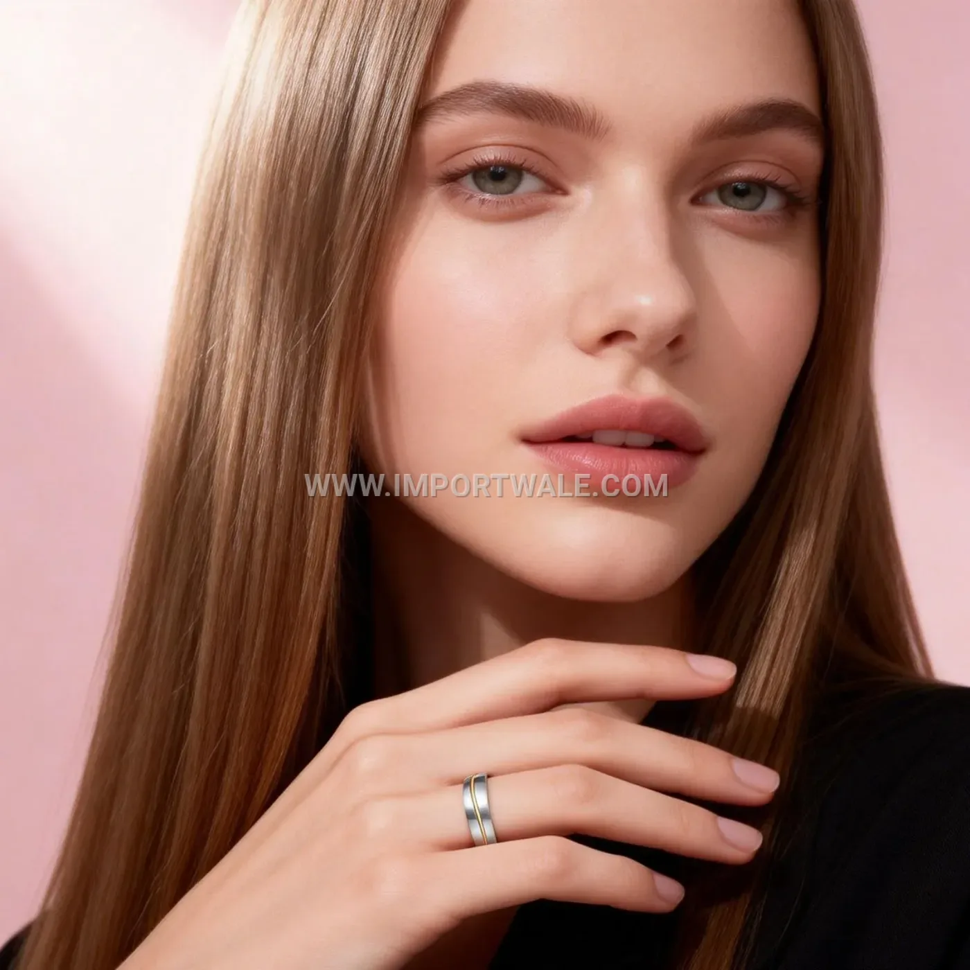 Tricolor Concave Stainless Steel Spinning Ring