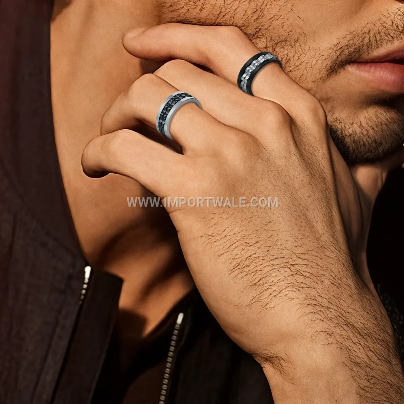 Punk Style Gear Spinner Stainless Steel Ring