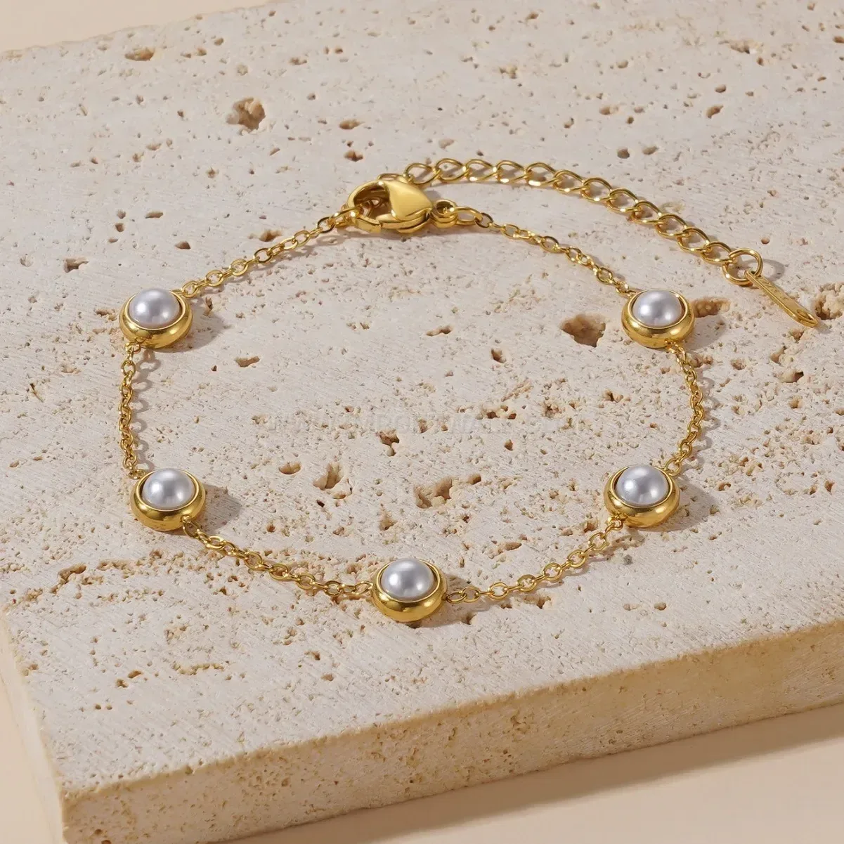 Minimalist White Pearl Titanium Steel Jewelry Set