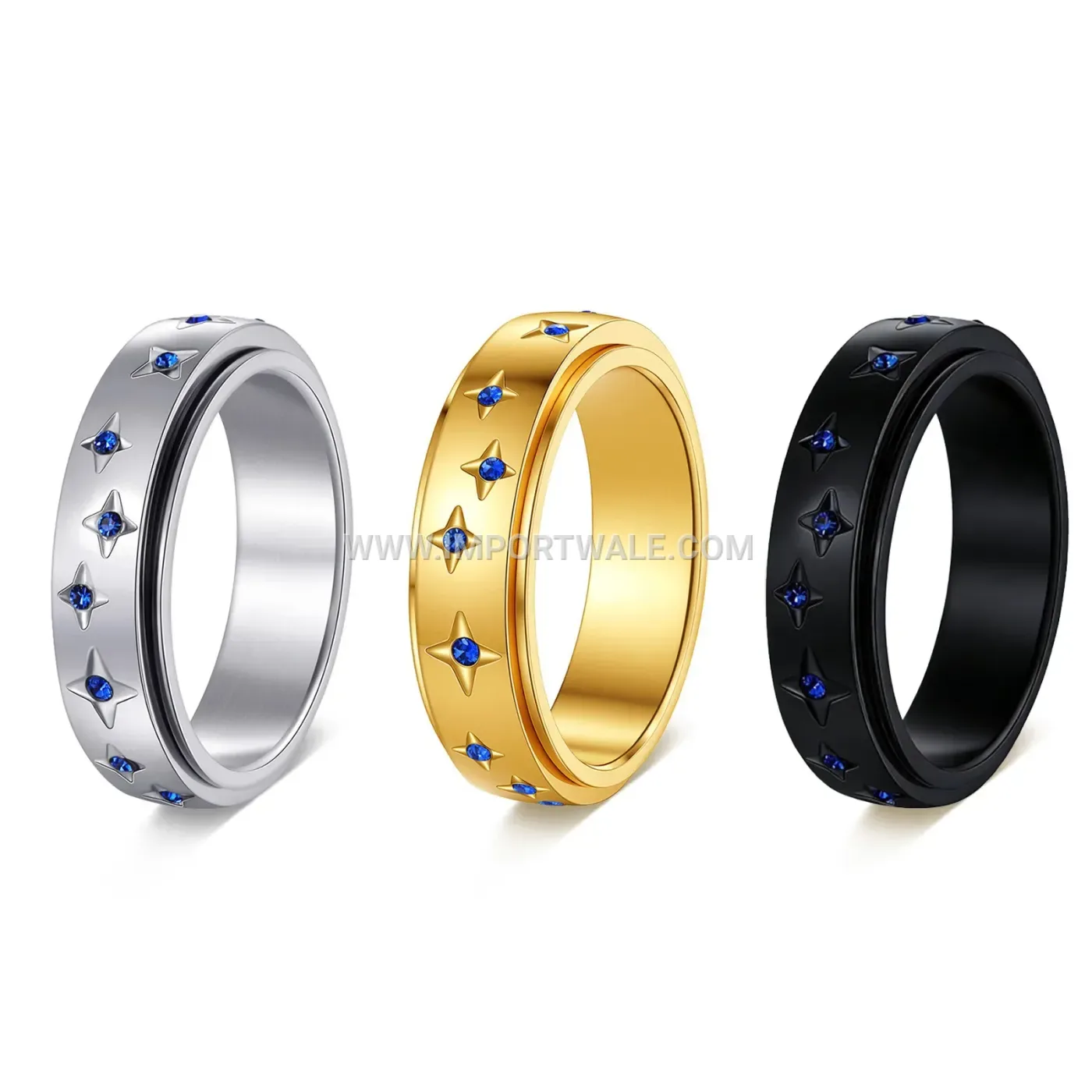 Modern Rotatable Stainless Steel Accent Ring
