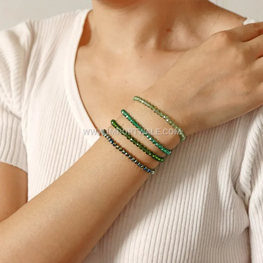 Multi Strand Tricolor Faux Leather Bracelet with Magnetic Clasp