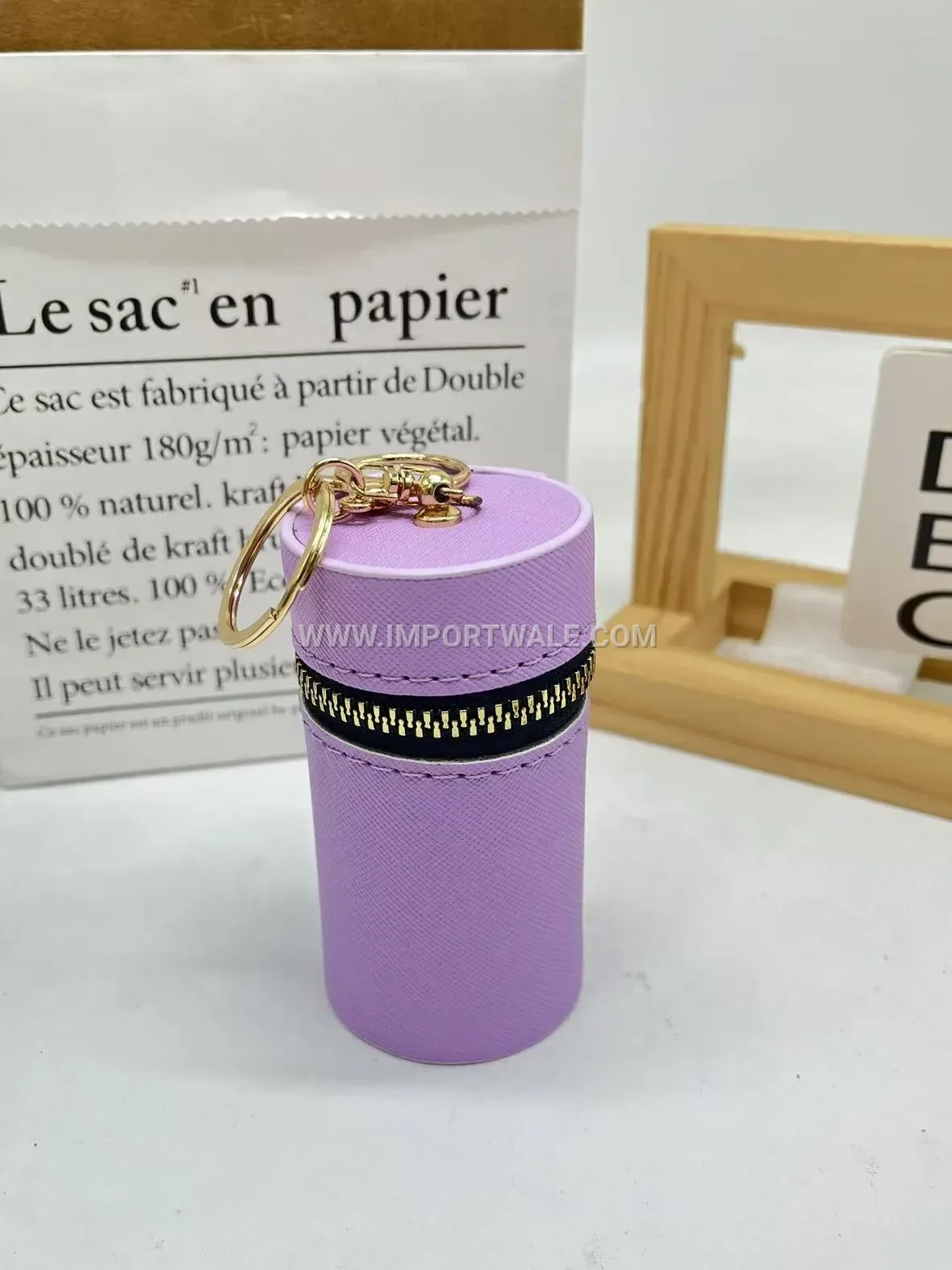 Candy Colored PU Leather Mini Coin Purse Charm