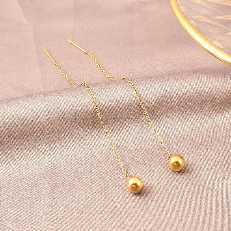 Gold Tone Stainless Steel Floral Bead Bracelet