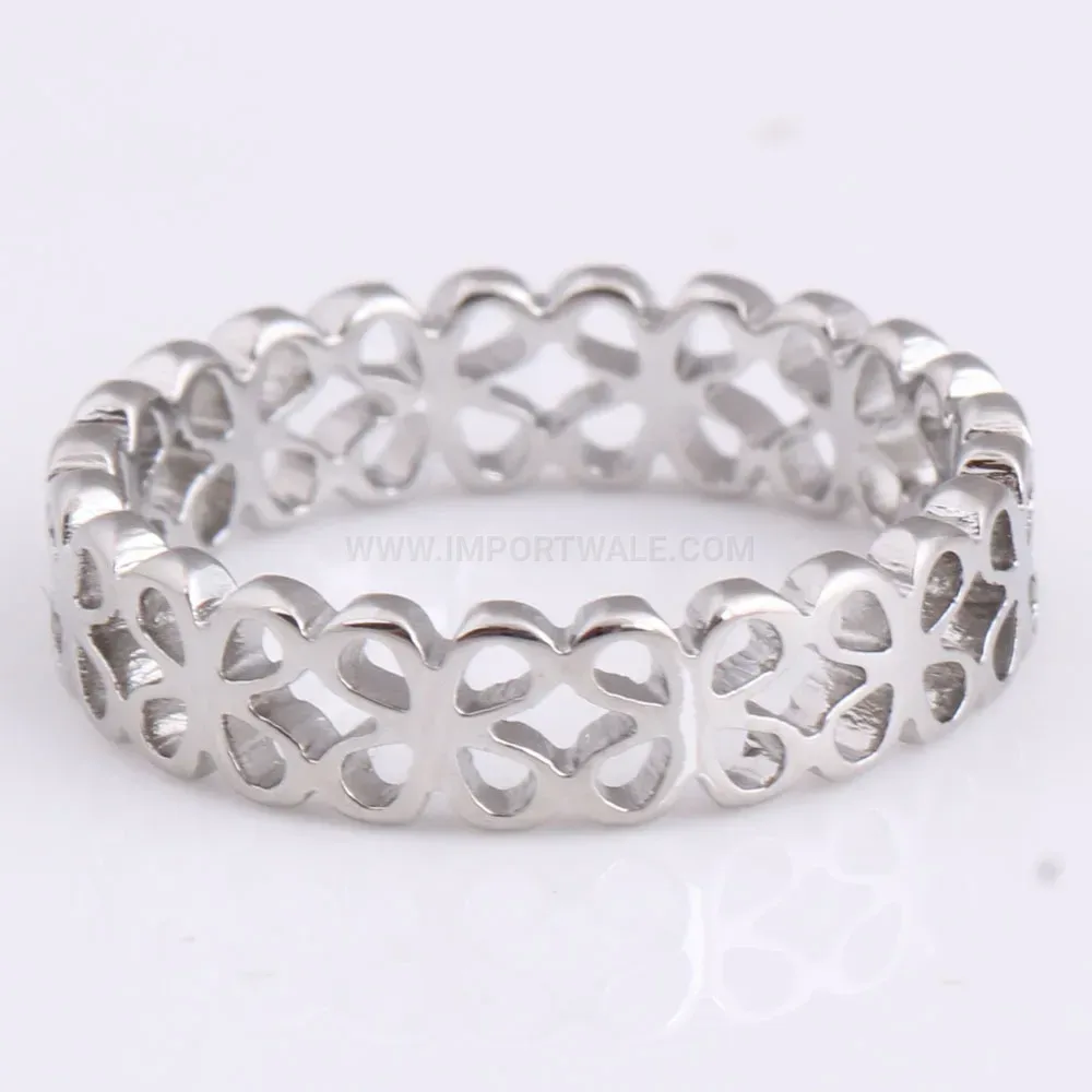 Premium Cutout Four Heart Stainless Steel Minimalist Ring
