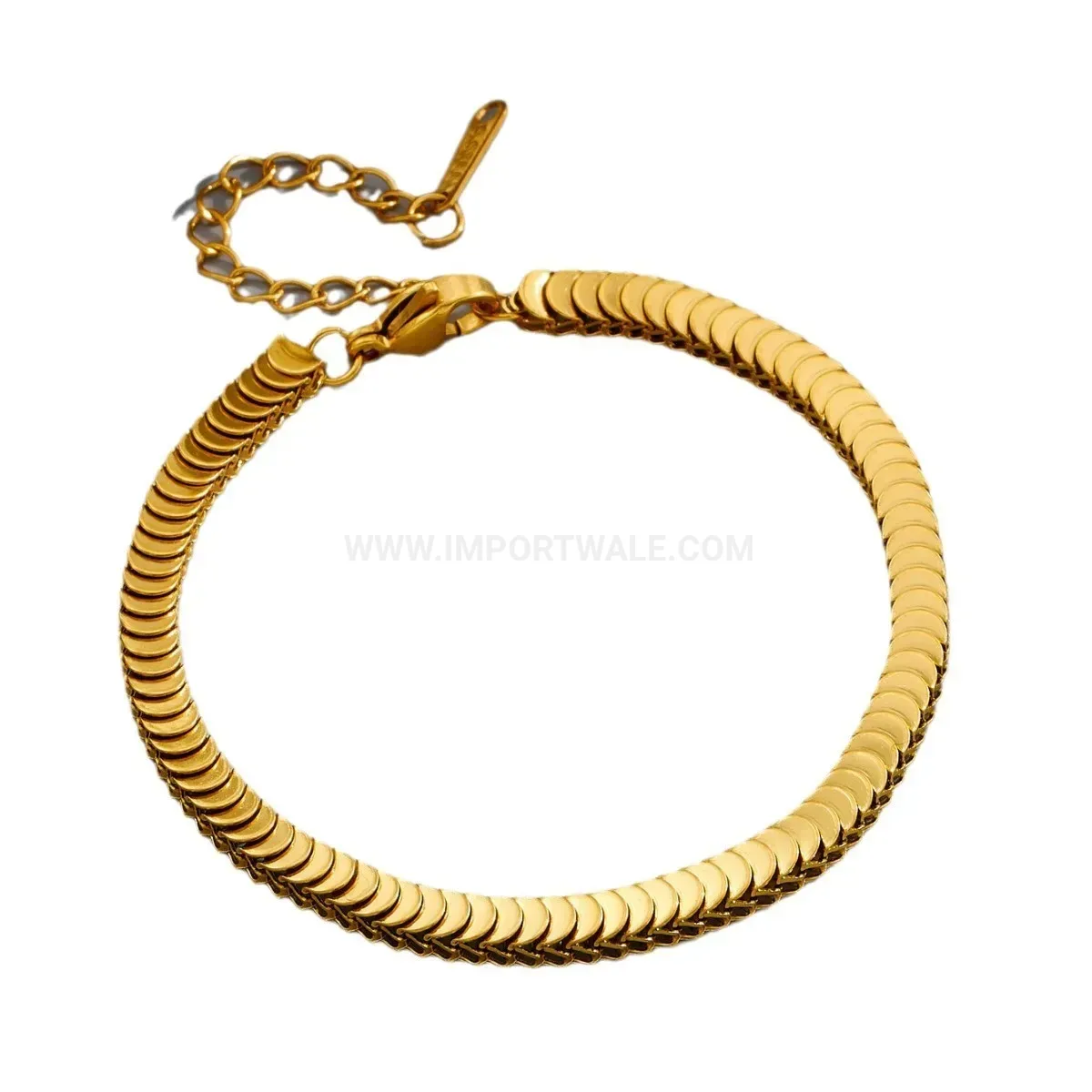 Stylish Layered Titanium Steel Snake Chain Fish Scale Bracelet