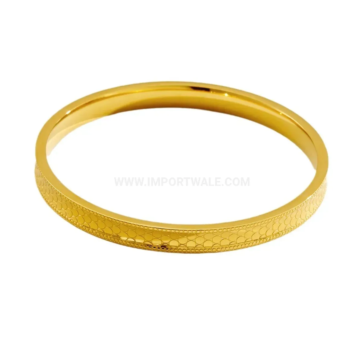 Modern Textured Dragon Scale Patterned Titanium Steel Bangle