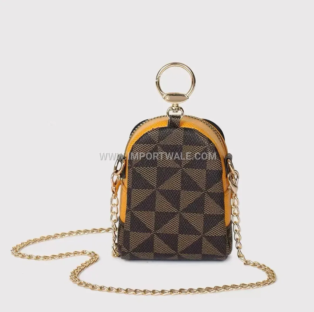 Mini Yellow Eyes PU Leather Crossbody Coin Pouch