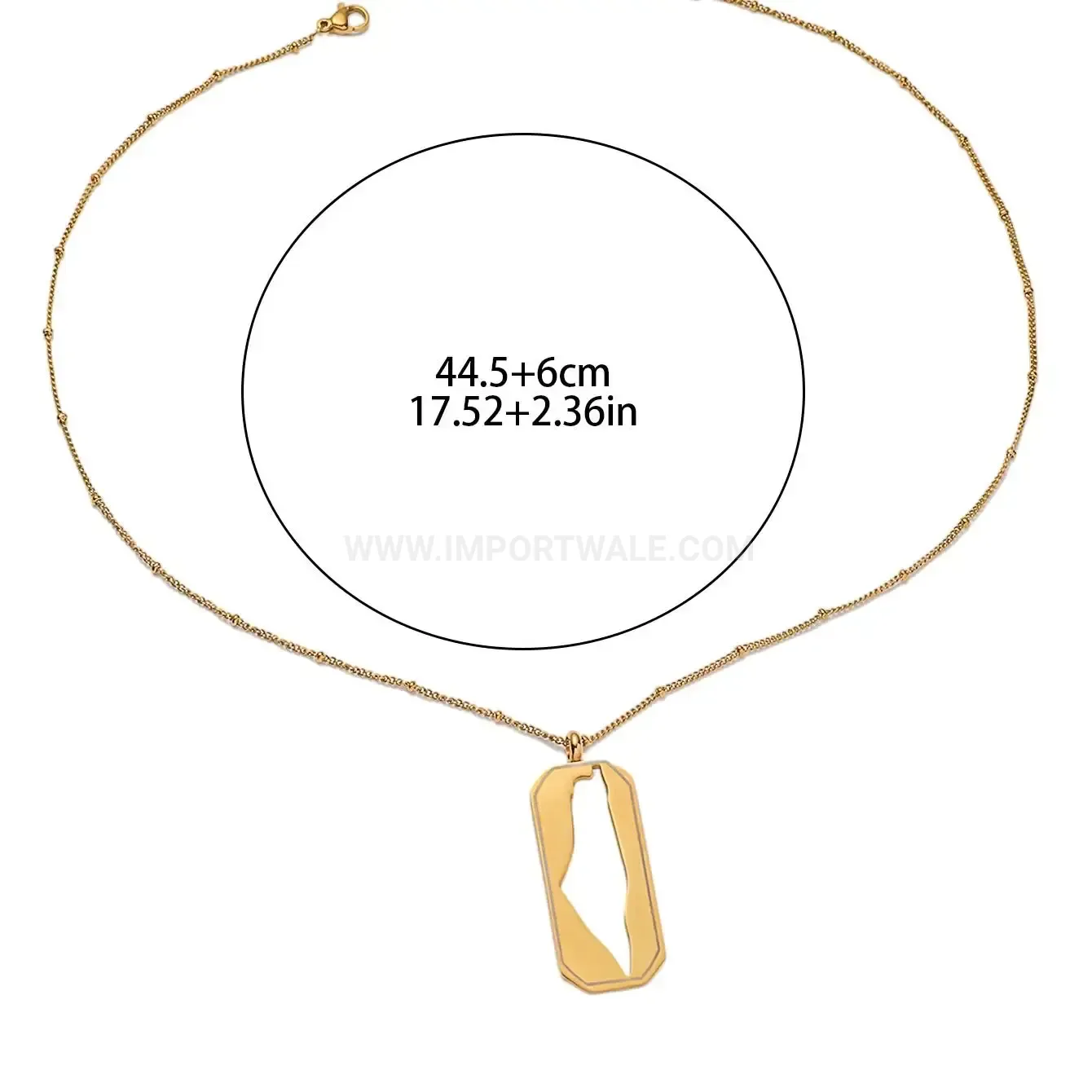 Classic Cutout Vintage Map Symbol Stainless Steel Religious Pendant Necklace