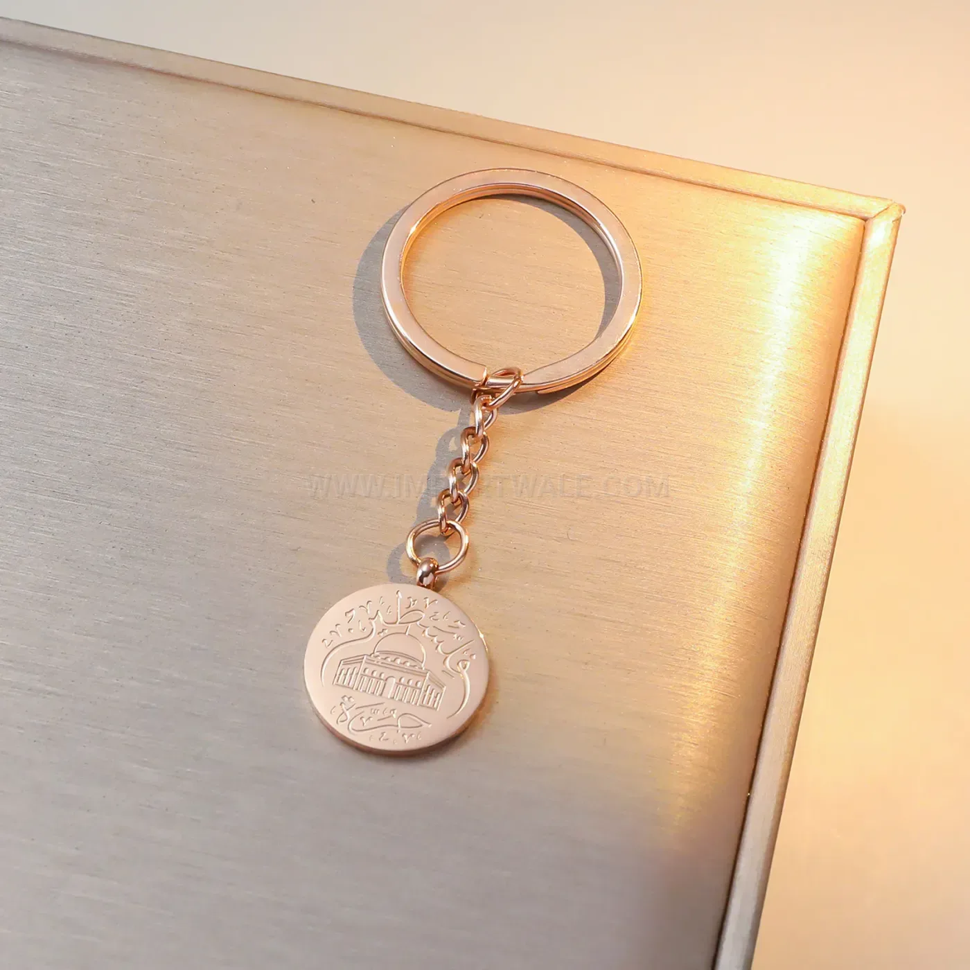 Waterproof 18K Gold Plated Stainless Steel Palestine Map Keychain