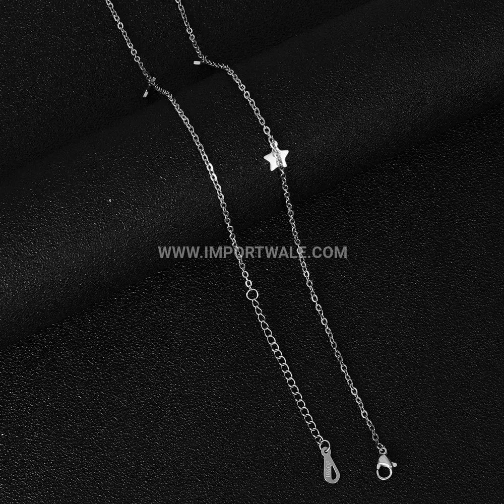 Gold Plated Stainless Steel Star Pendant Choker Necklace