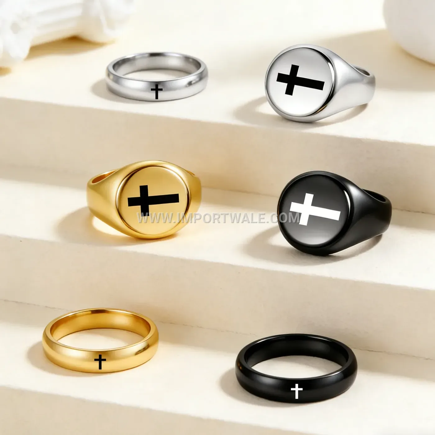 Minimalist Curved Wave 2mm Stainless Steel Band Ring