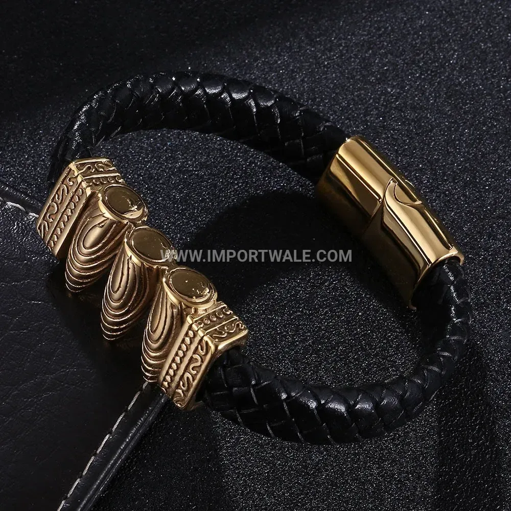 Swallow Motif Copper Magnetic Titanium Steel Couple Bracelet