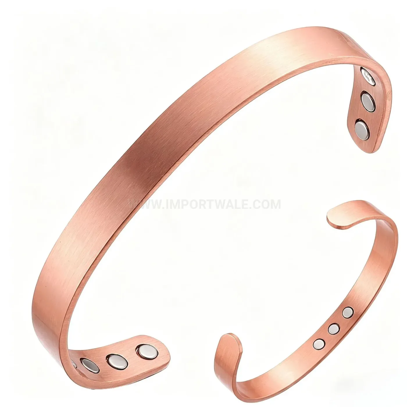 Vintage Red Copper Magnetic Bio Energy Open Cuff Bracelet