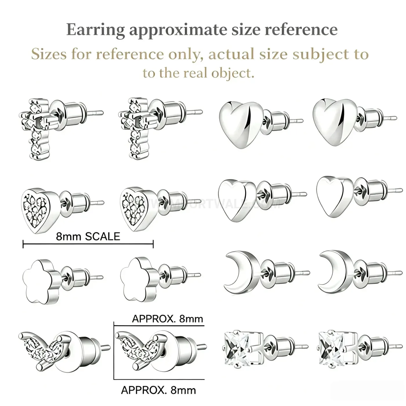 Modern Stainless Steel Geometric Cartilage Piercing Stud Earring Assortment