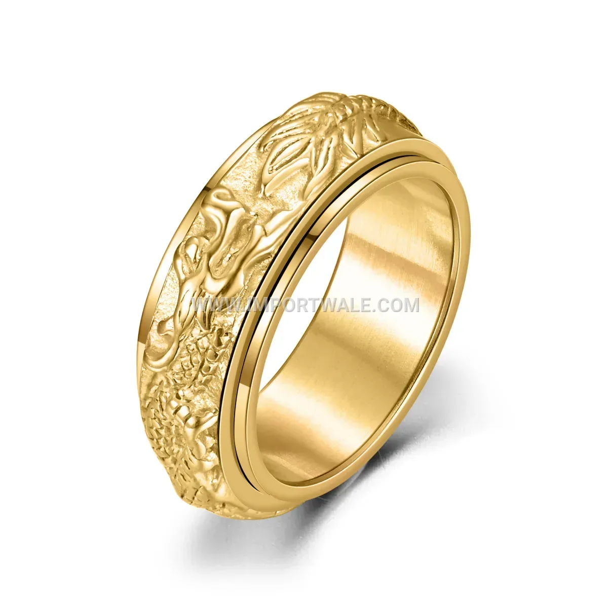 Spinning Chinese Dragon Stainless Steel Ring