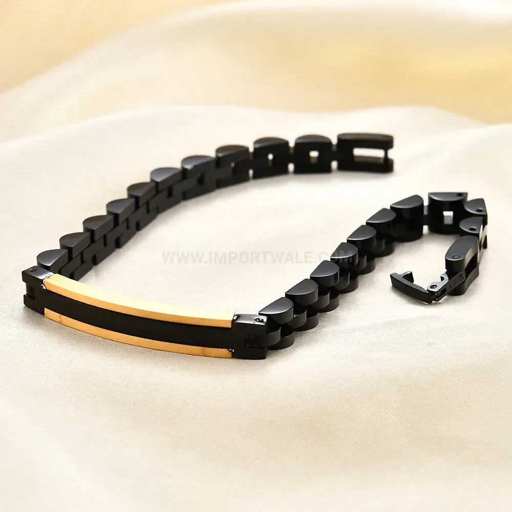 Sleek 6mm Curved Plate Stainless Steel Watch Strap Bracelet