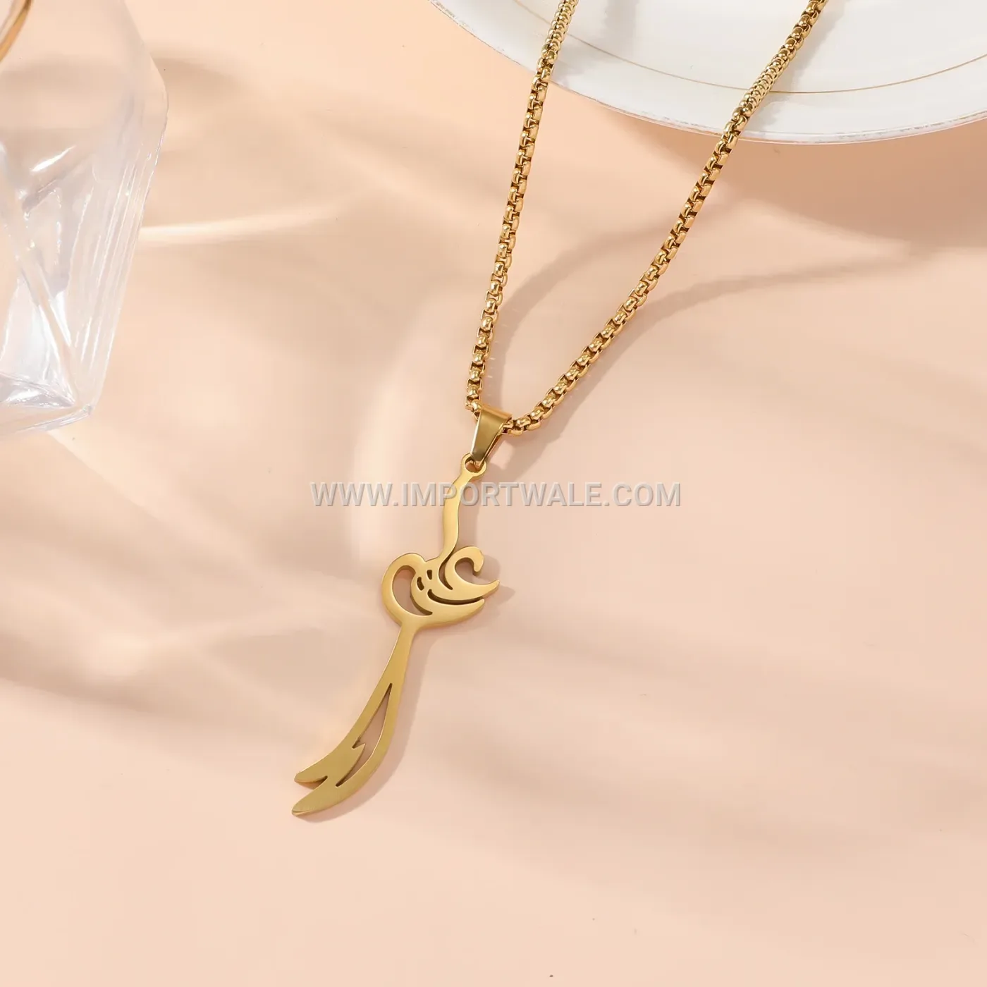 Minimalist Stainless Steel Zulfiqar Sword Pendant Necklace