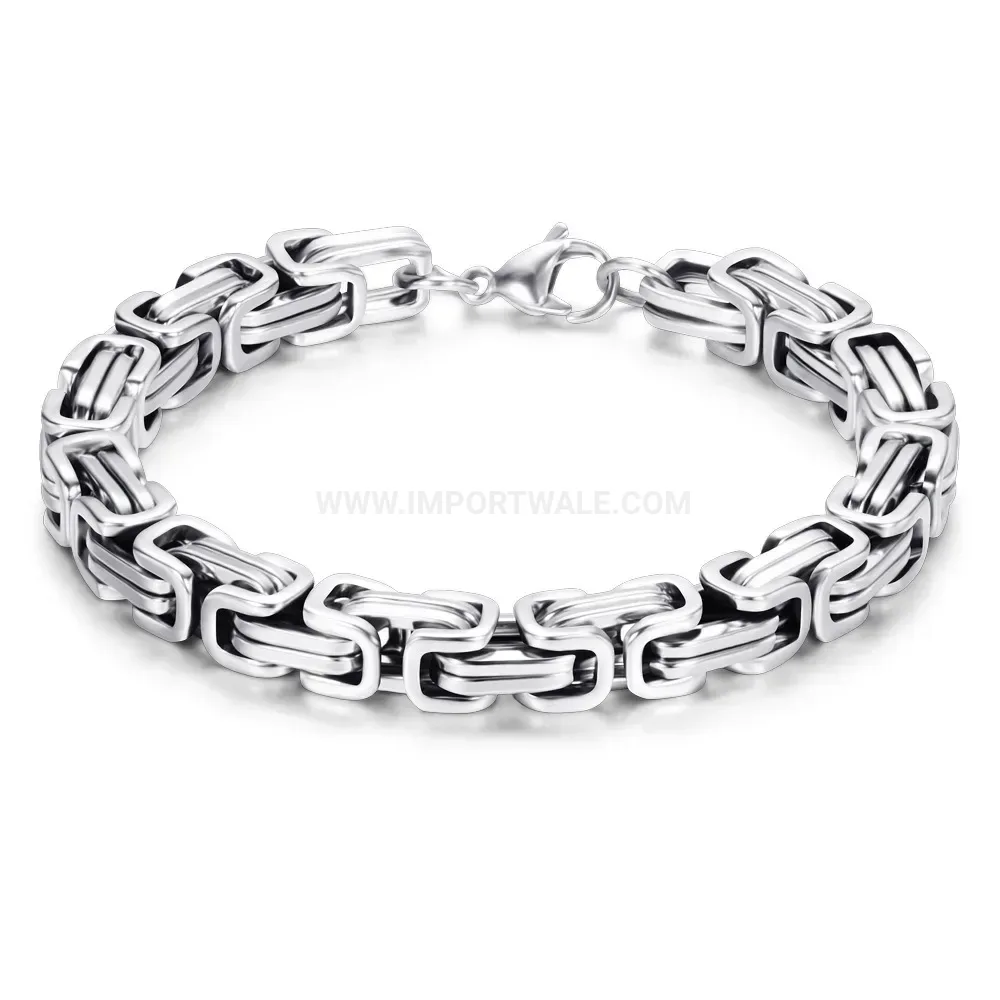 Men's Double-Layered Vintage 8mm Stainless Steel Chain Bracelet