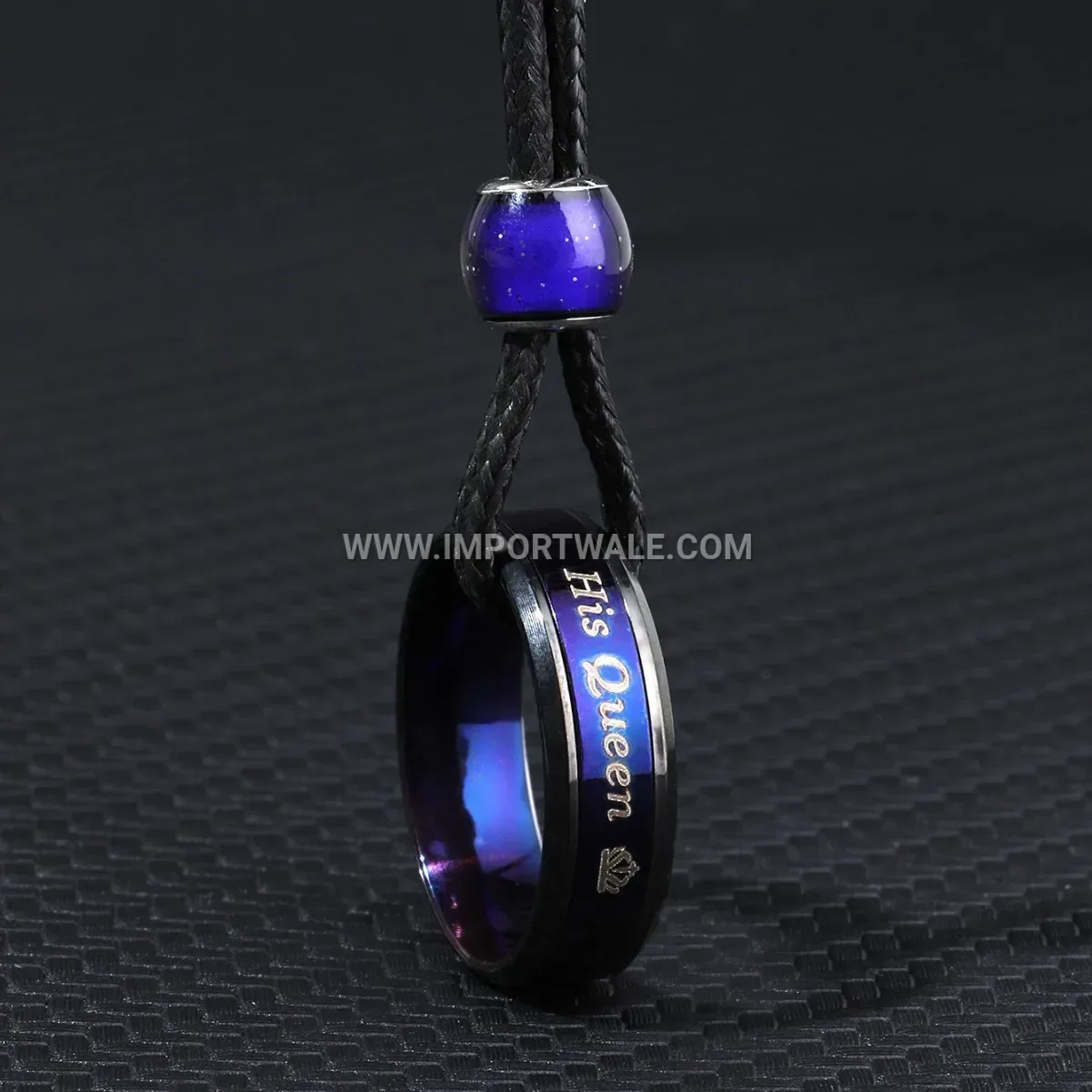 Stainless Steel Color Changing King Queen Pendant Necklace