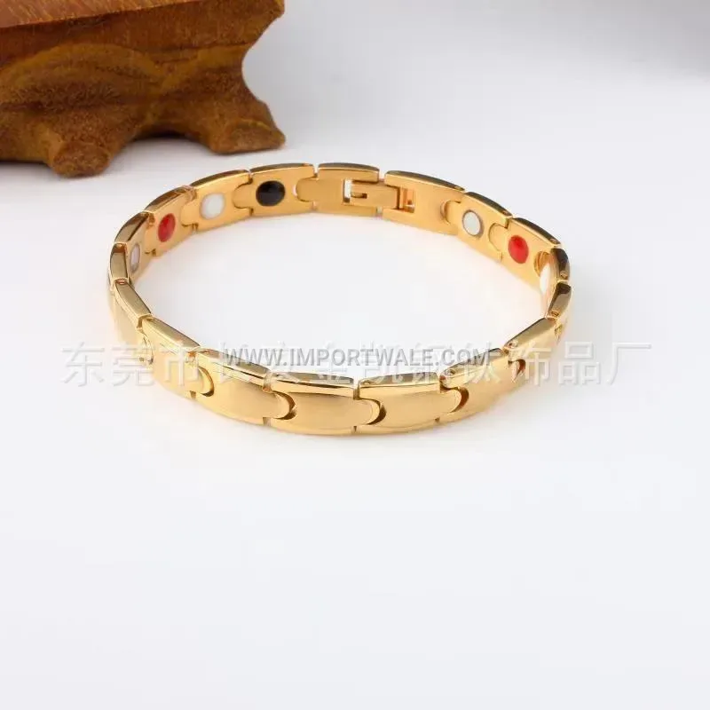 Unisex Bullet Element Bio Magnetic Stainless Steel Wristband