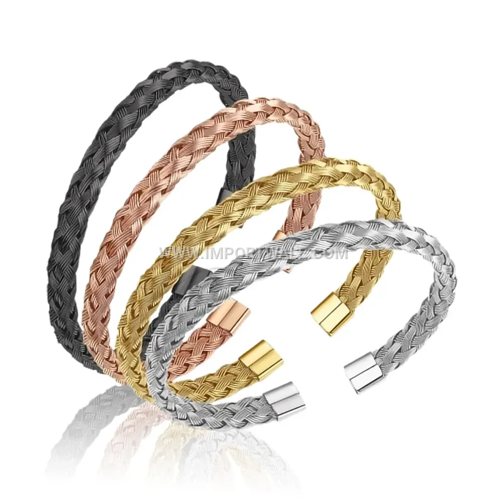 Multi-Layer Faux Leather Open Bangle Bracelet With Heart Detail