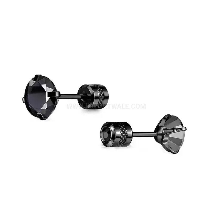 Classic Double-Headed Cubic Zirconia Stainless Steel Cartilage Ear Piercing