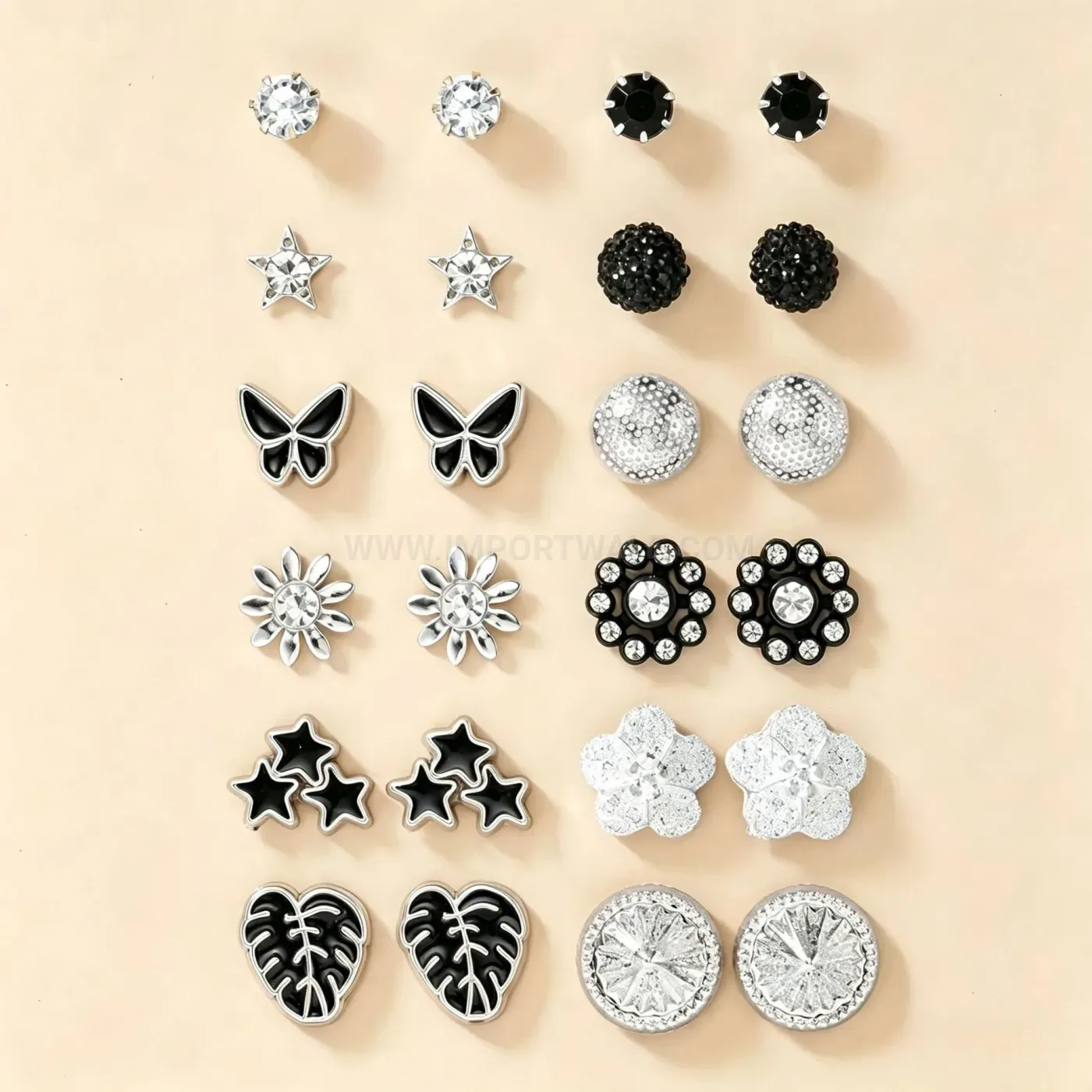 Trendy Minimalist Stainless Steel Geometric Ear Stud Piercing Set