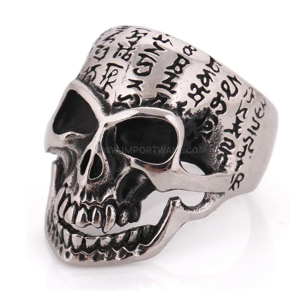 Premium Gothic Skull Stainless Steel Men Signet Ring