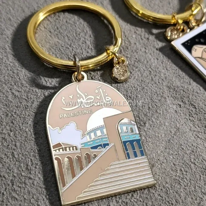 Gold Plated Stainless Steel Map Outline Geometric Charm Pendant