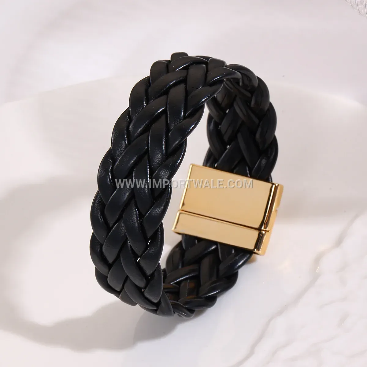 Bohemian Multi Strand Woven Leather Magnetic Bracelet